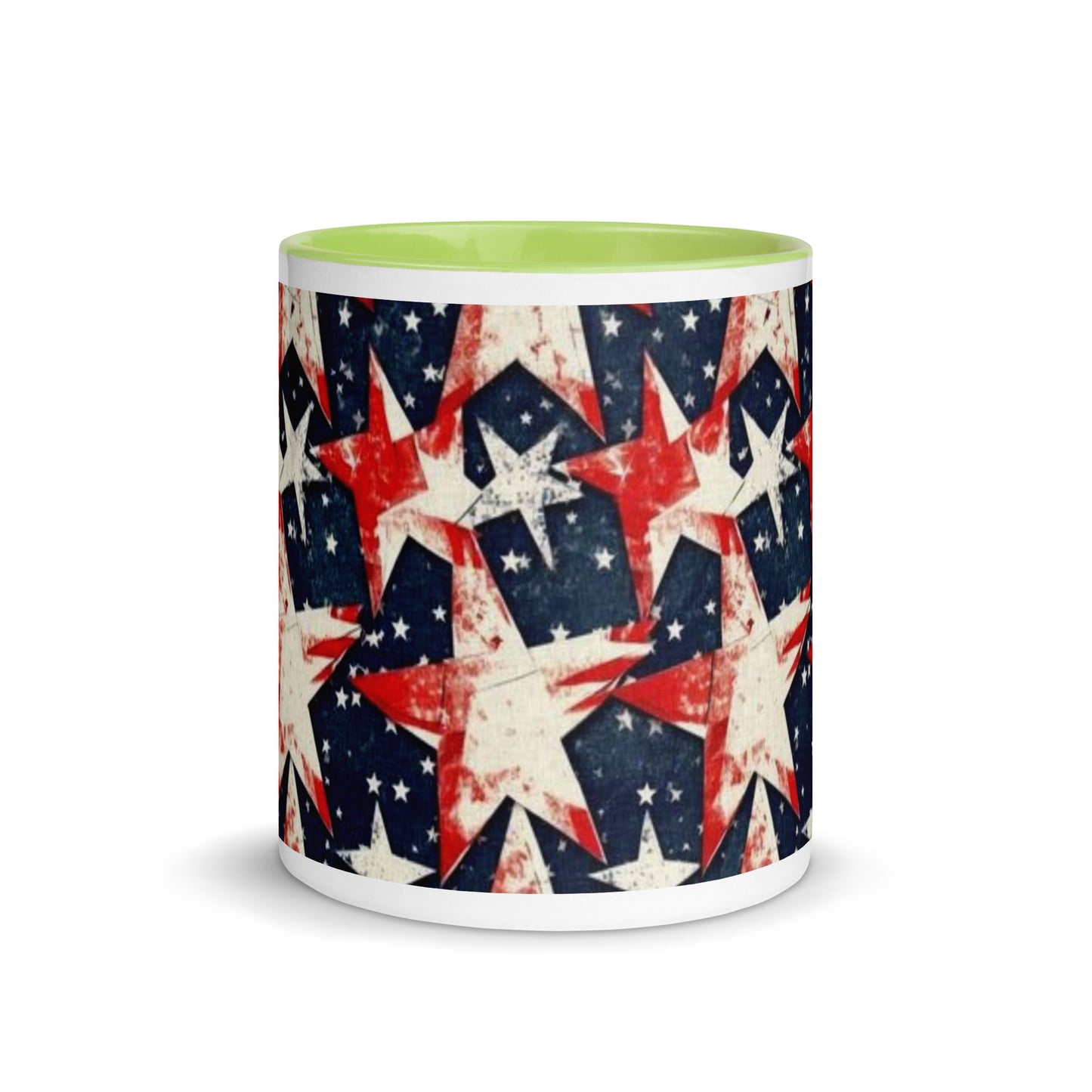 Mug with Color Inside - Red, White and Blue stars