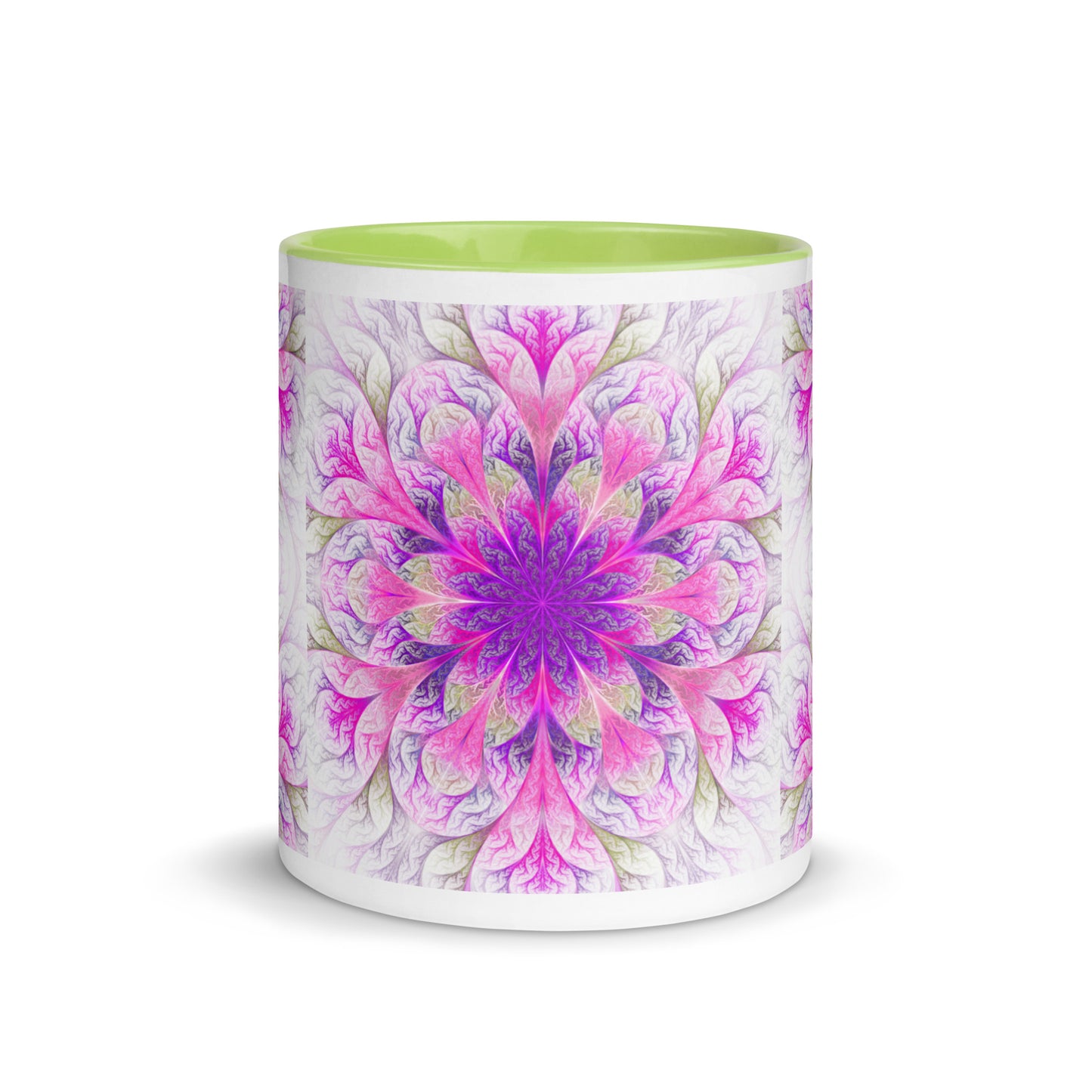 Mug with Color Inside - pretty flower design
