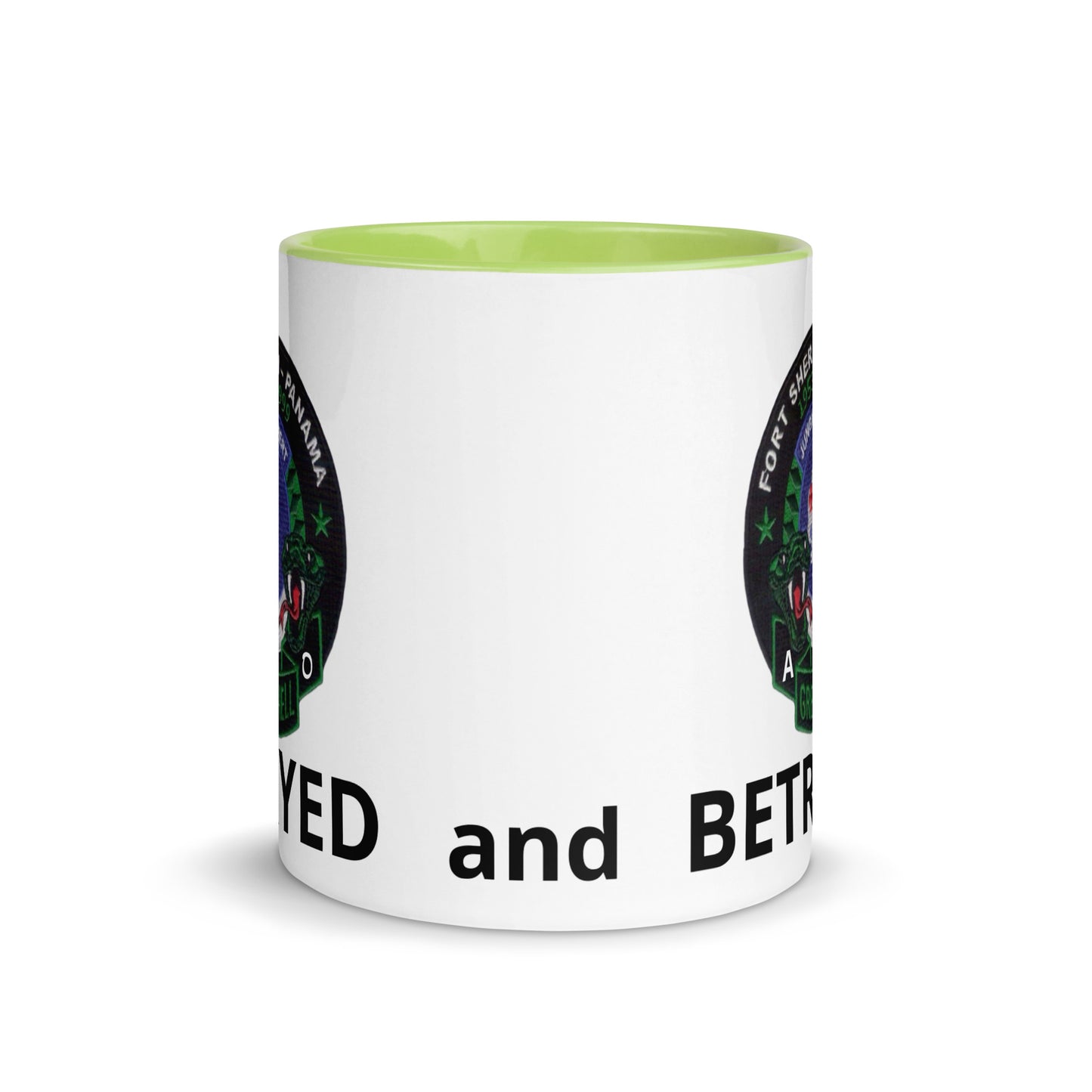 Panama Canal Zone Veterans Mug with Color Inside Green Hell Jungle Expert Design Sprayed and Betrayed