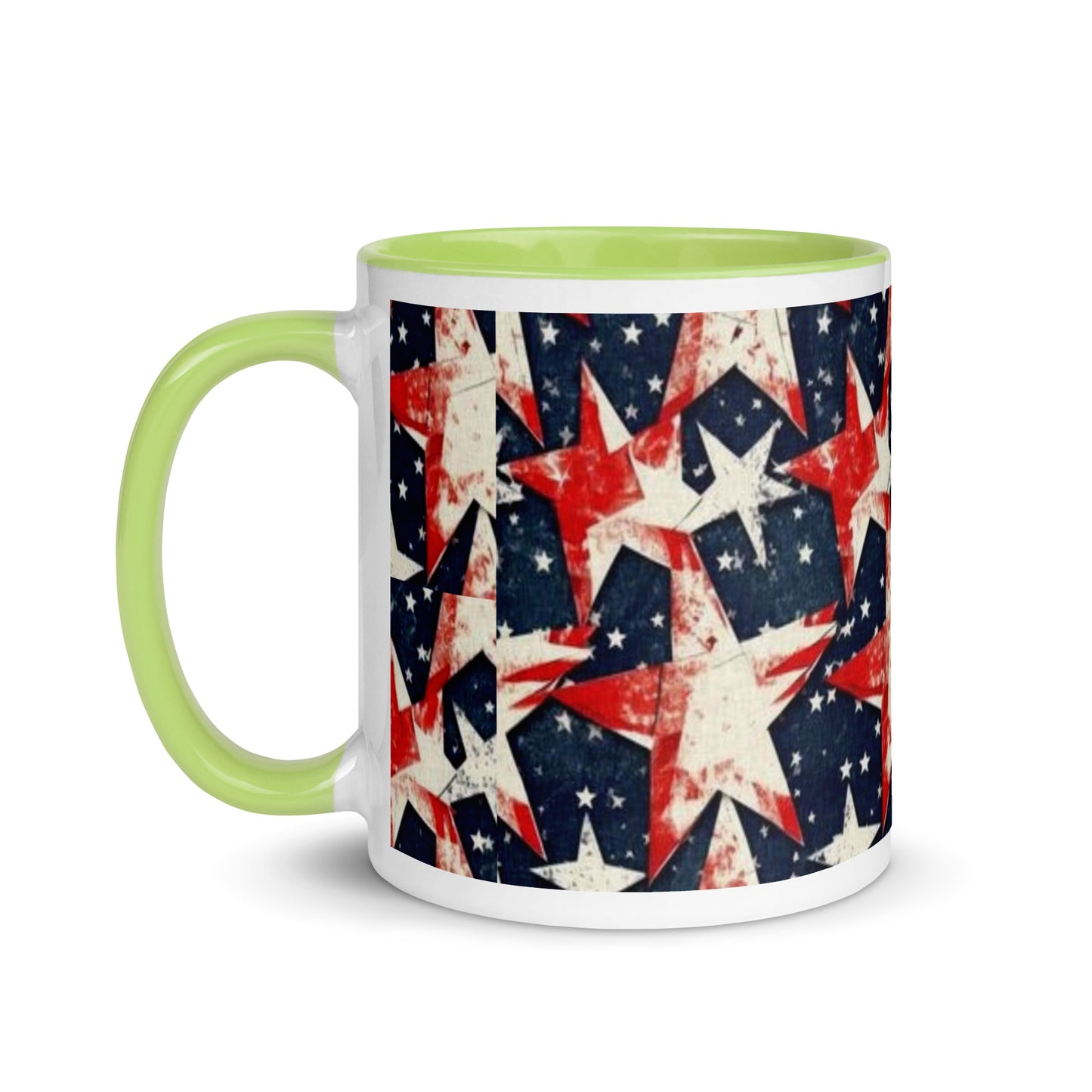 Mug with Color Inside - Red, White and Blue stars