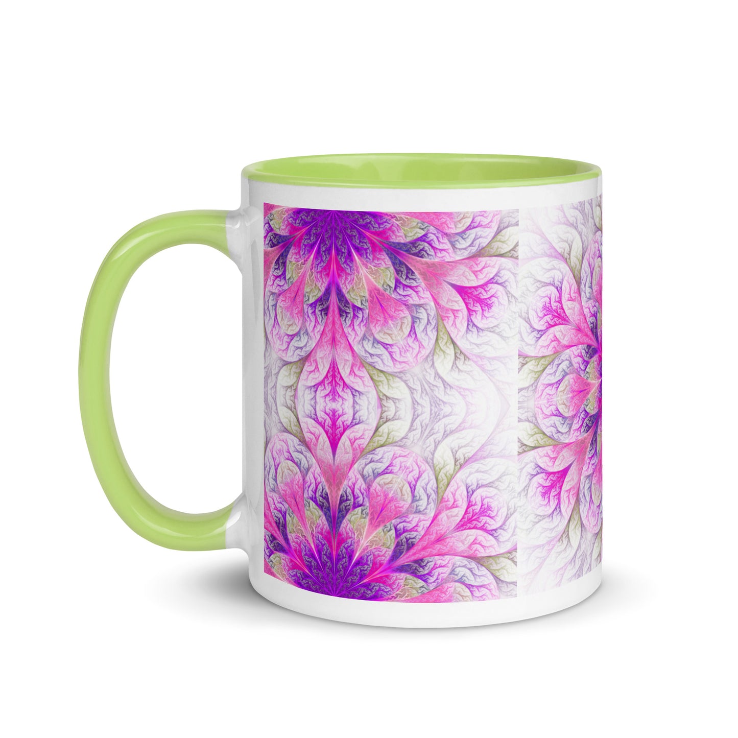 Mug with Color Inside - pretty flower design