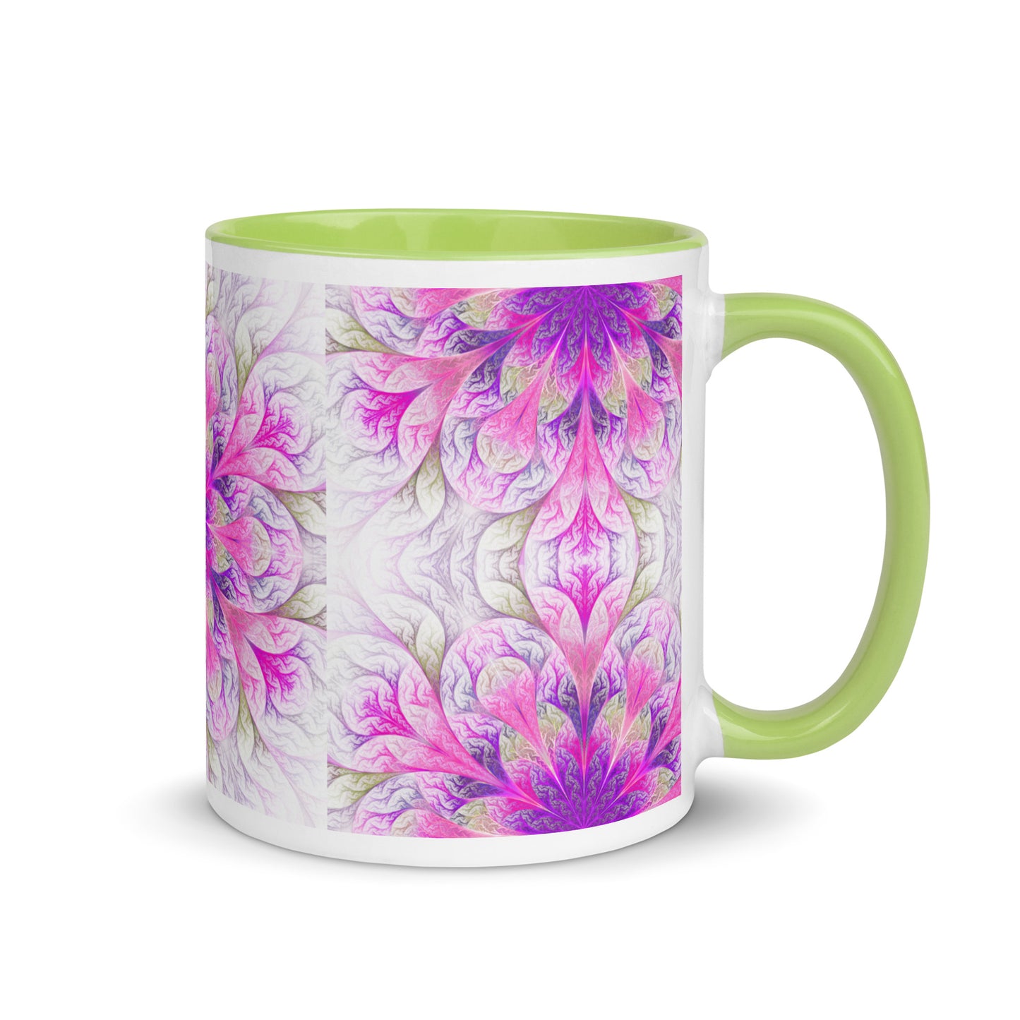 Mug with Color Inside - pretty flower design