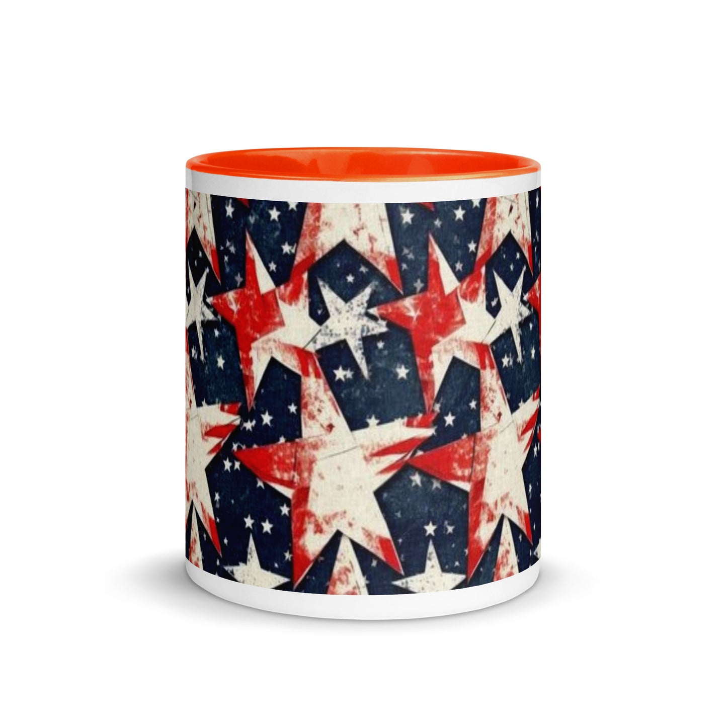 Mug with Color Inside - Red, White and Blue stars