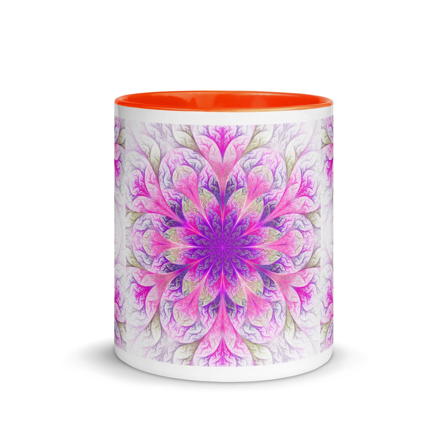Mug with Color Inside - pretty flower design