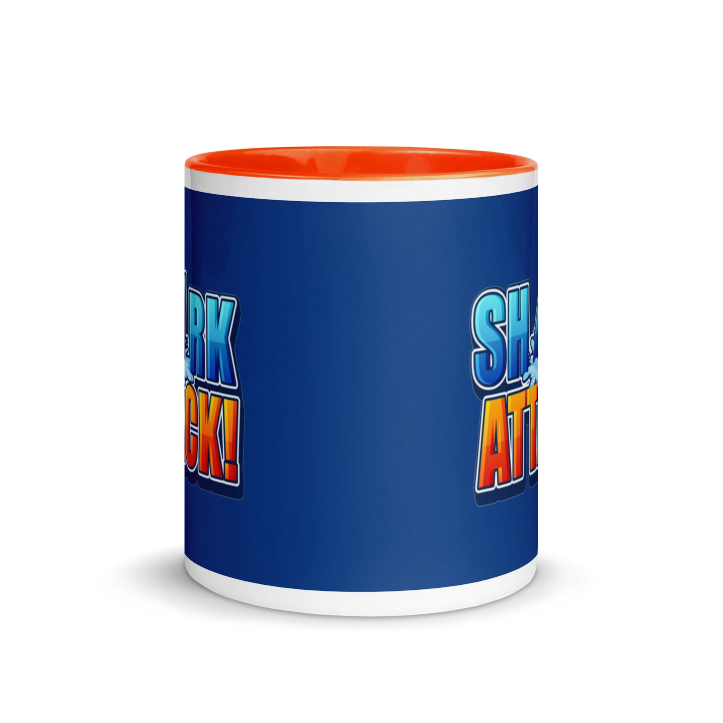 Mug with Color Inside - Shark Attack design cup color blue