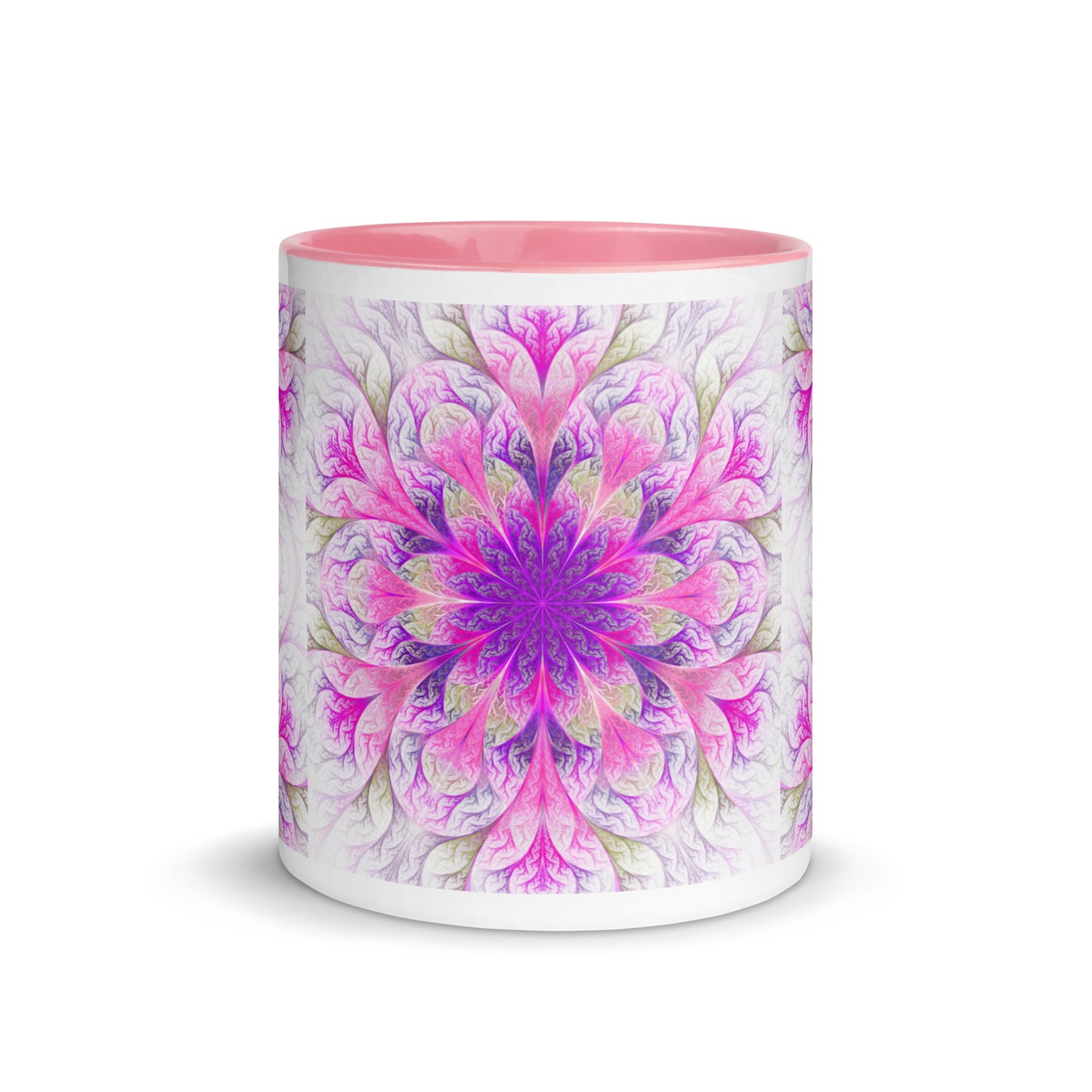 Mug with Color Inside - pretty flower design