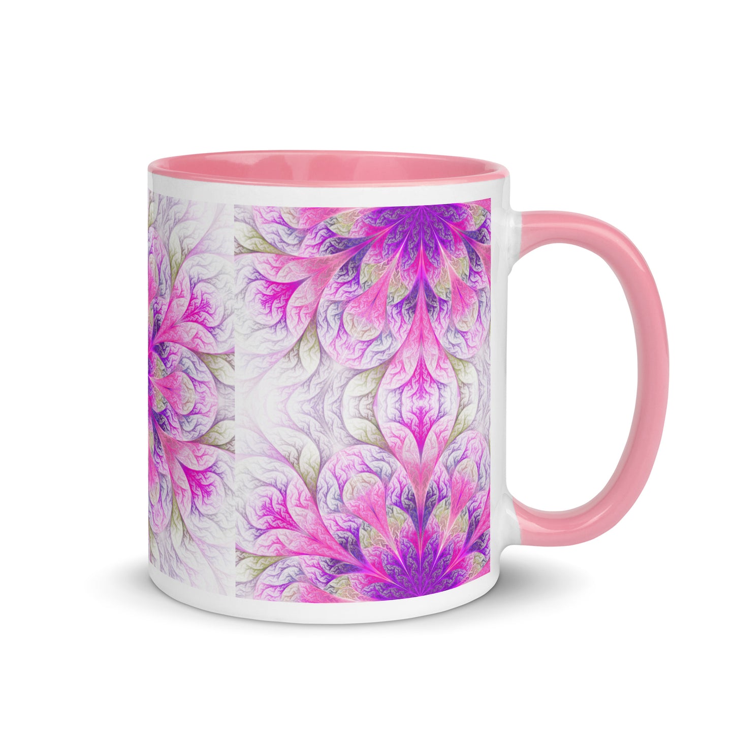 Mug with Color Inside - pretty flower design