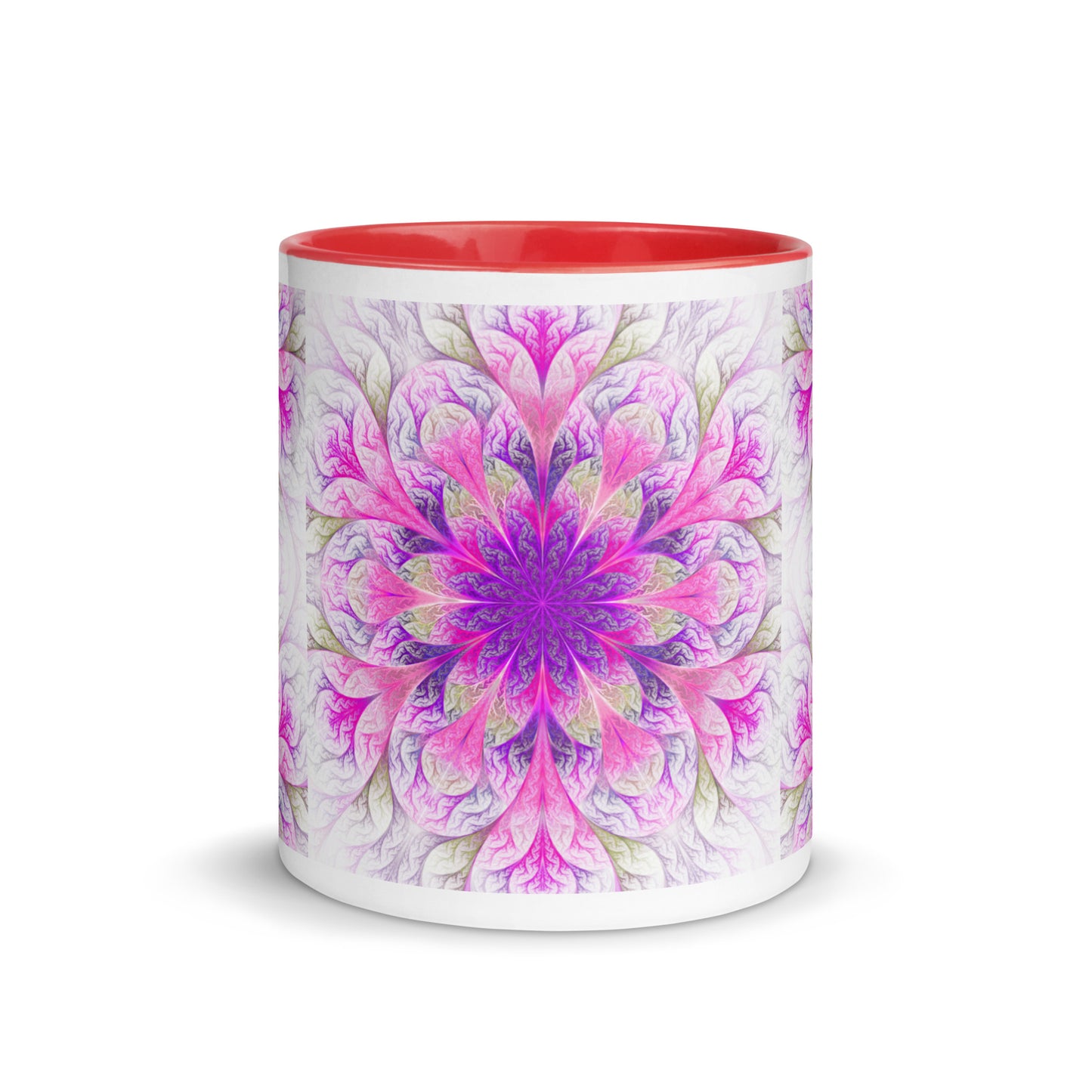 Mug with Color Inside - pretty flower design