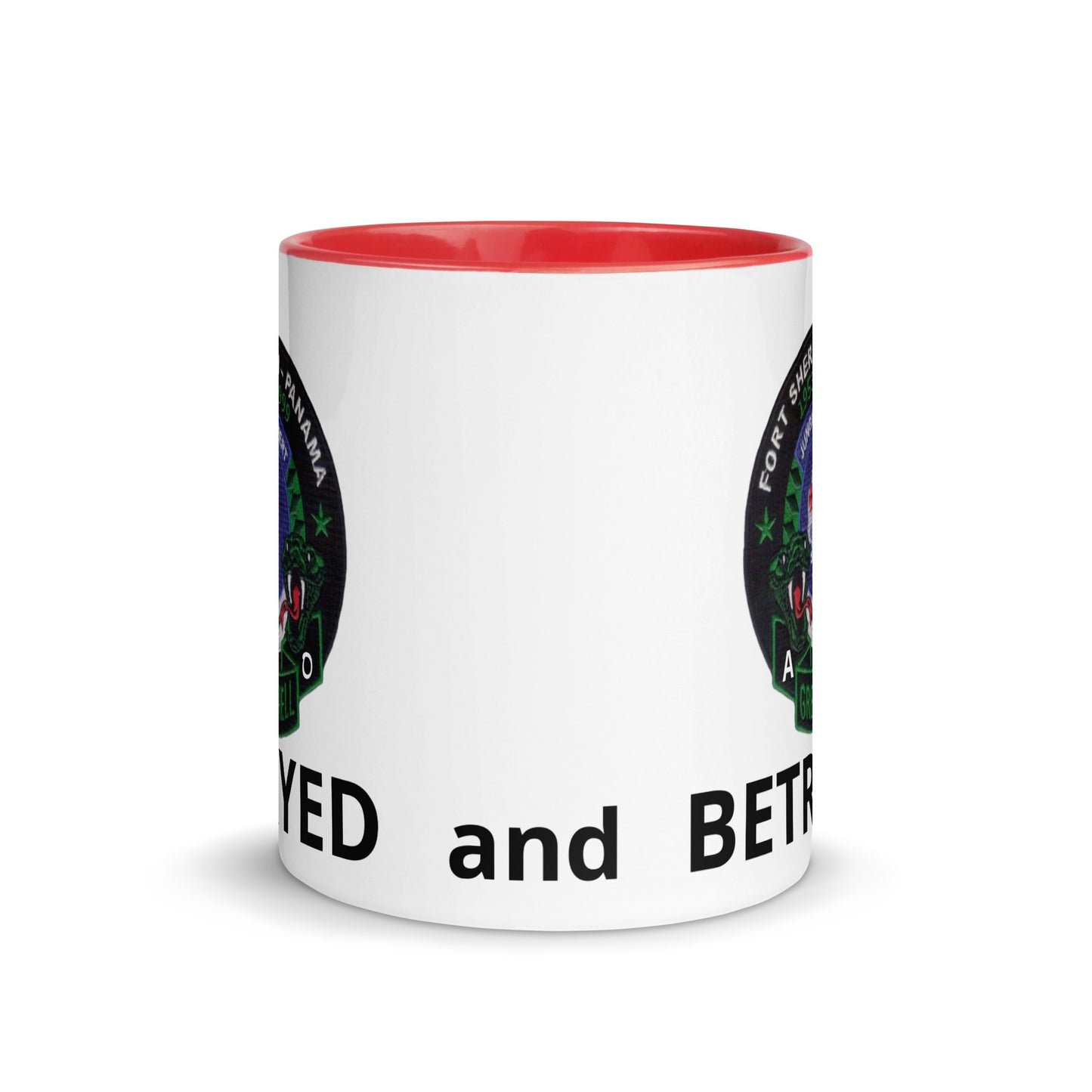 Panama Canal Zone Veterans Mug with Color Inside Green Hell Jungle Expert Design Sprayed and Betrayed