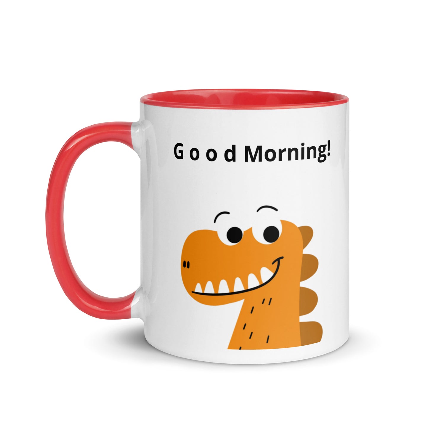 Coffee Mug with Color Inside - Good Morning reindeer design