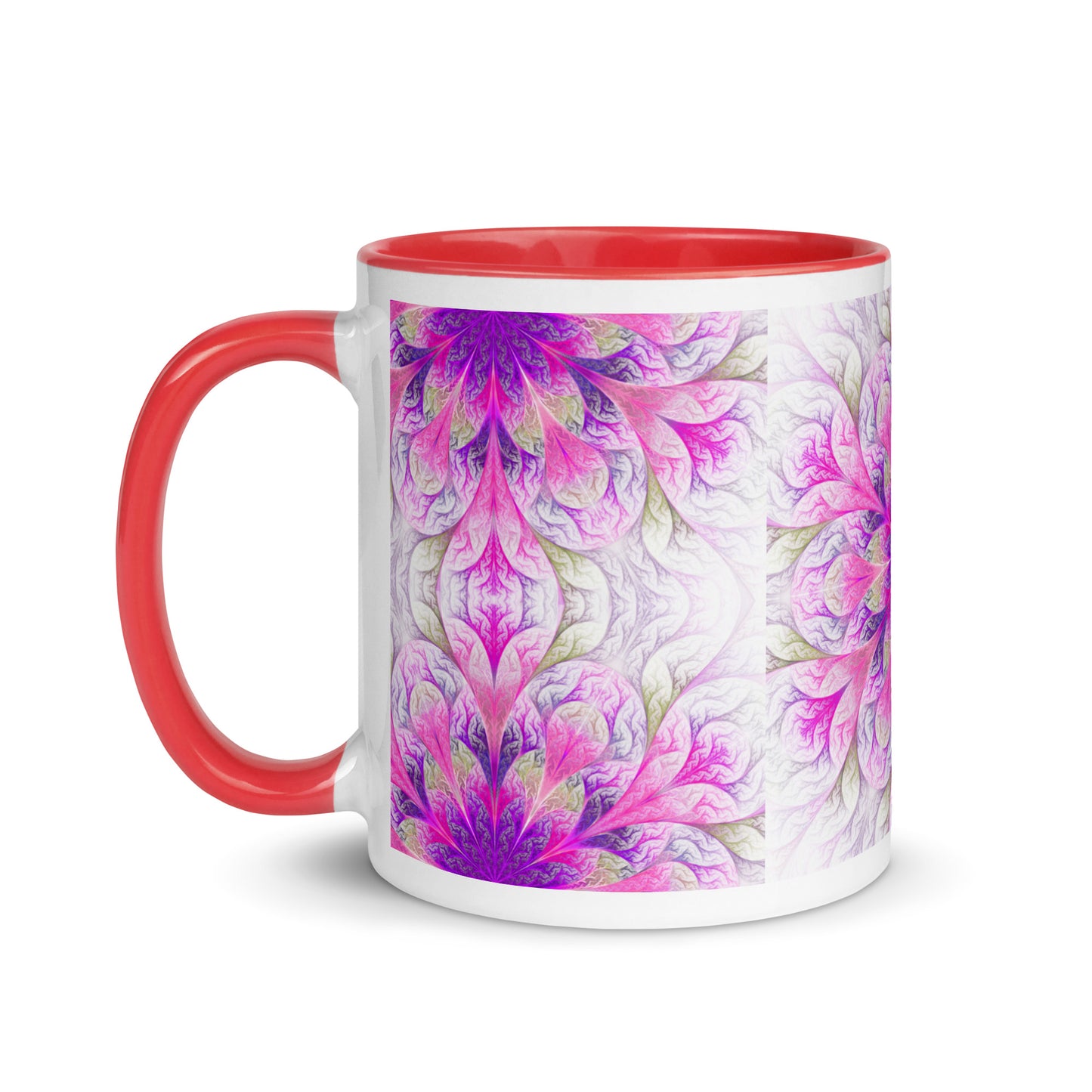 Mug with Color Inside - pretty flower design