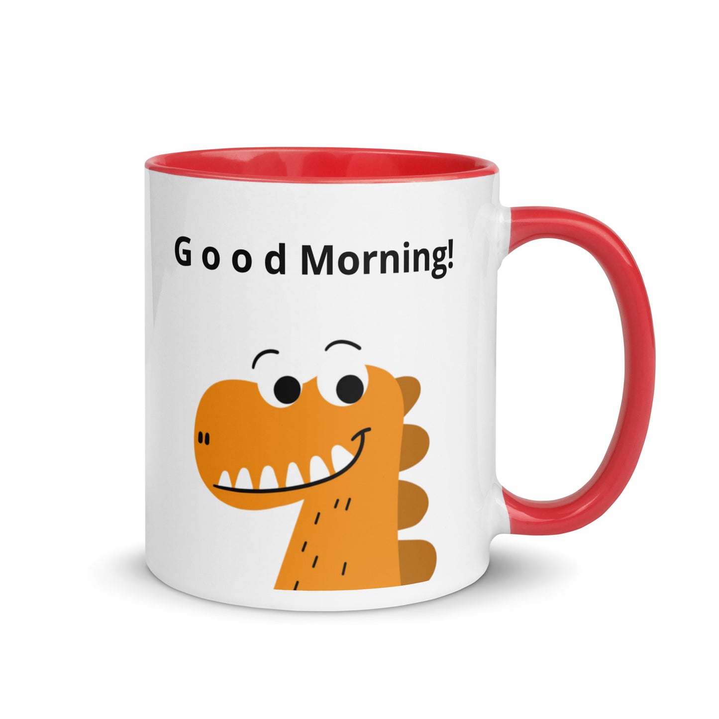 Coffee Mug with Color Inside - Good Morning reindeer design