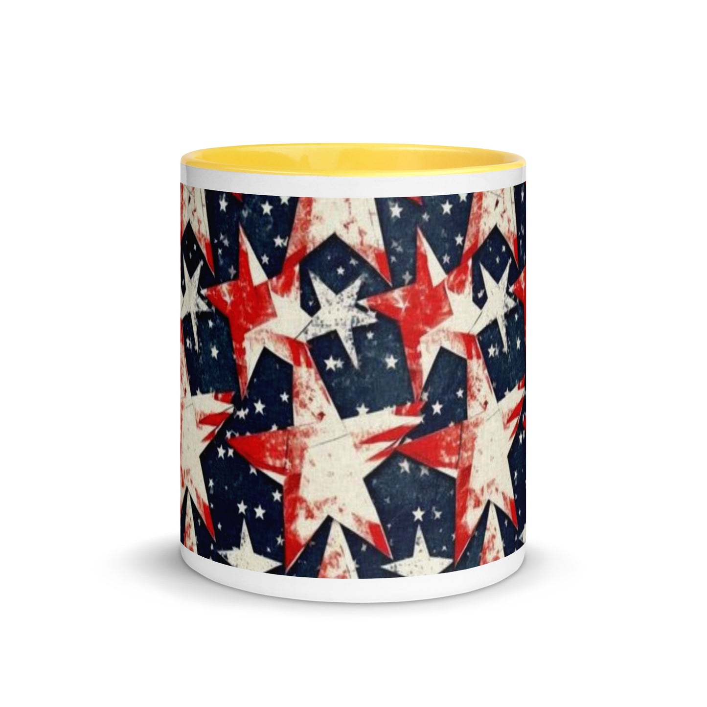 Mug with Color Inside - Red, White and Blue stars