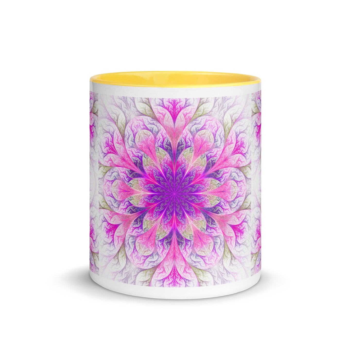 Mug with Color Inside - pretty flower design