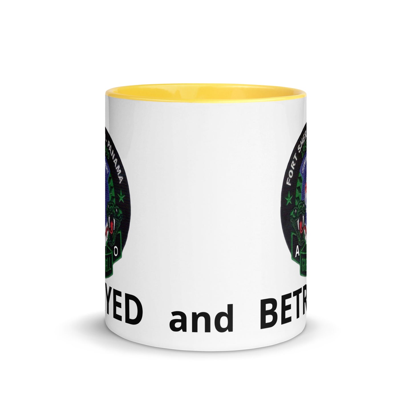 Panama Canal Zone Veterans Mug with Color Inside Green Hell Jungle Expert Design Sprayed and Betrayed