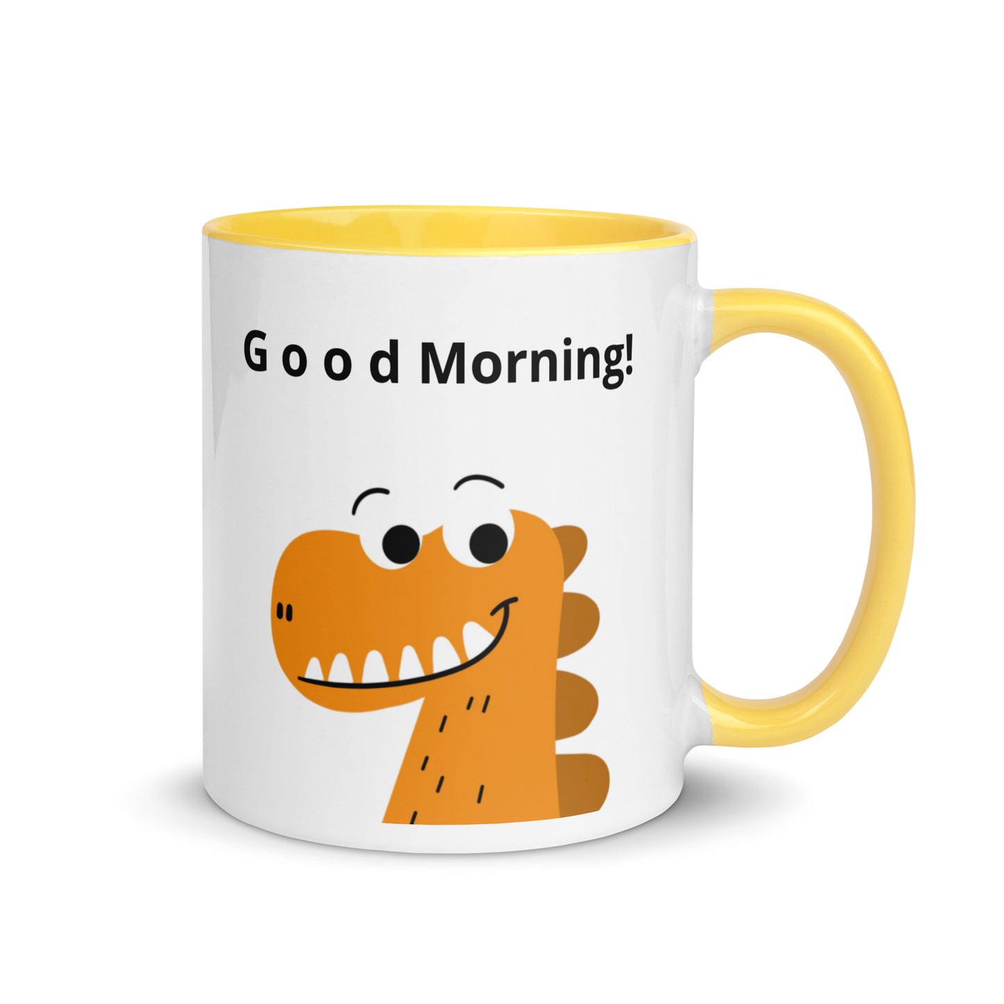 Coffee Mug with Color Inside - Good Morning reindeer design