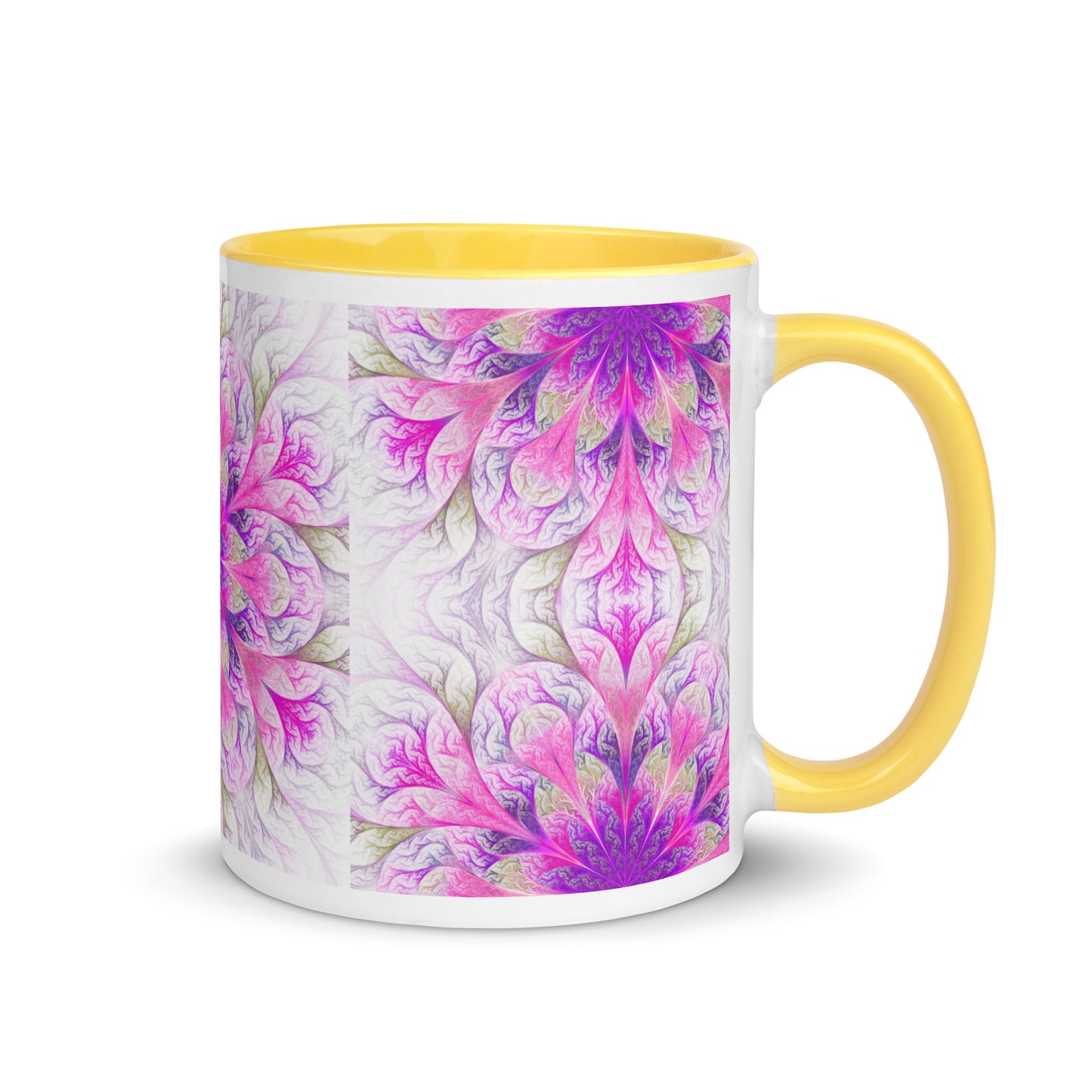 Mug with Color Inside - pretty flower design