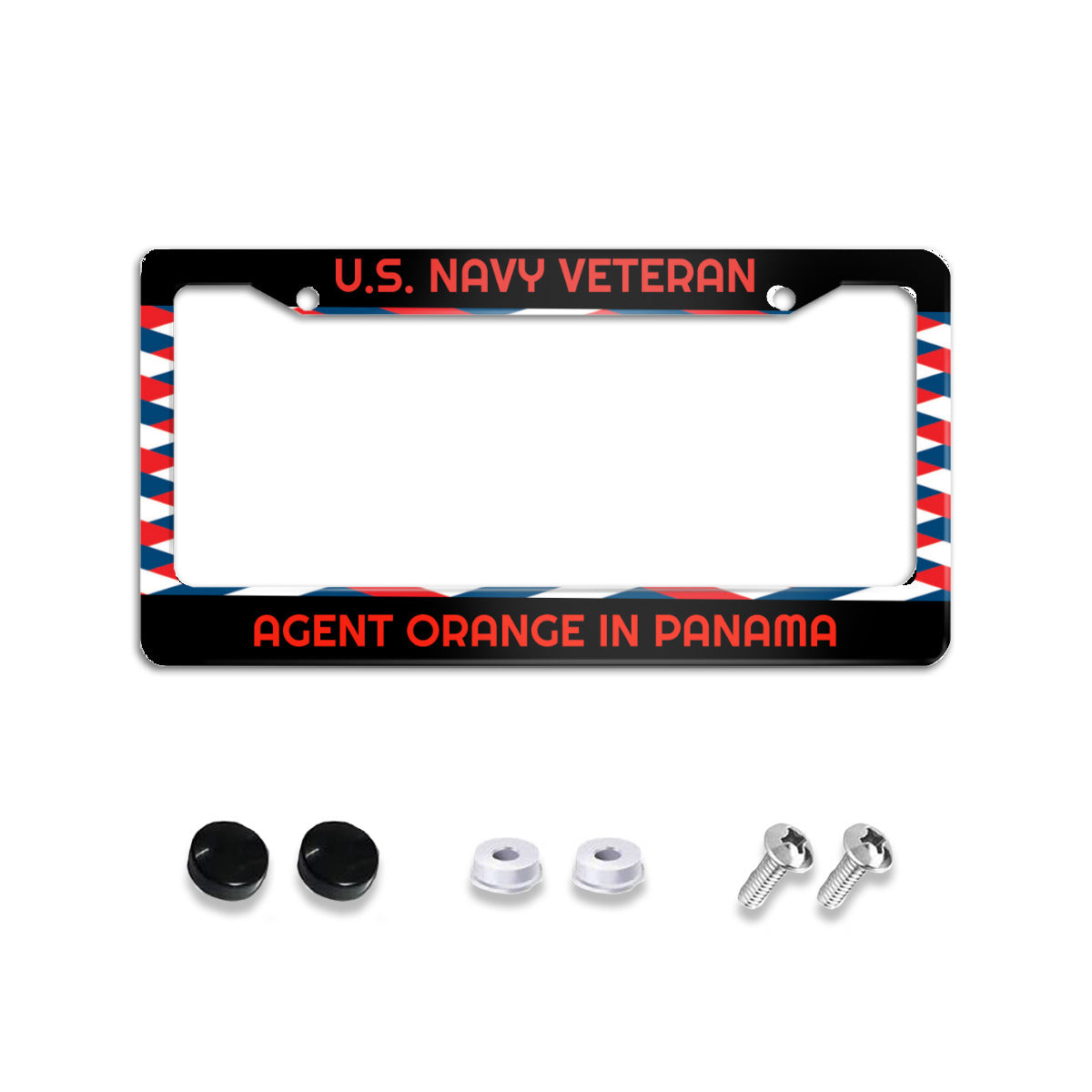 Standard 2-hole U.S. License plate frame cover U.S. Navy Veteran - SHIPPING INCLUDED