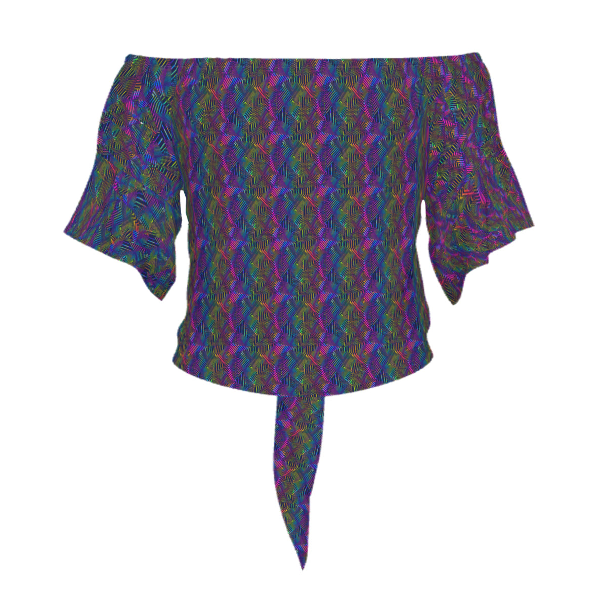 Blouse purple and green