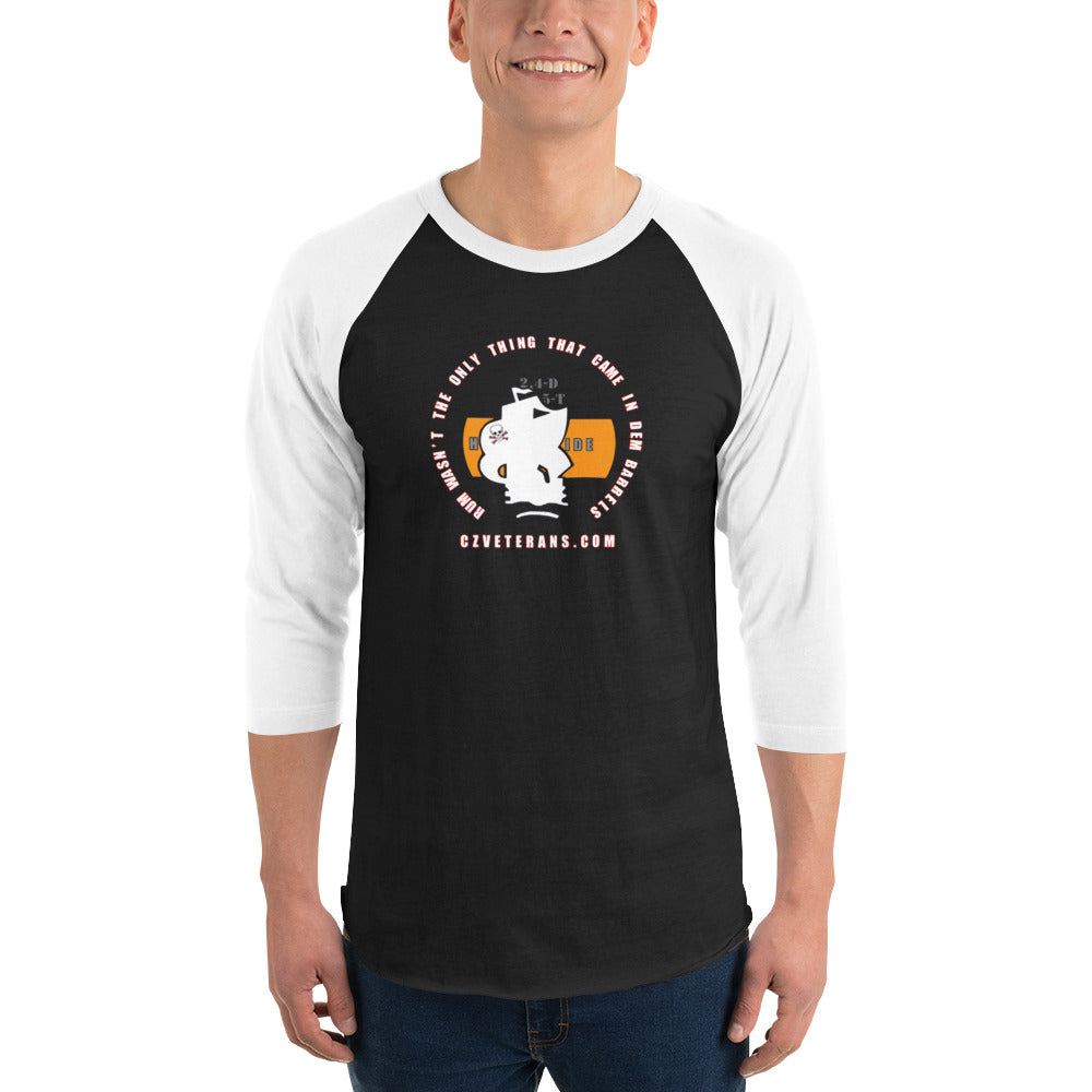 Panama Canal Zone Veterans - 3/4 sleeve raglan shirt unisex shirt