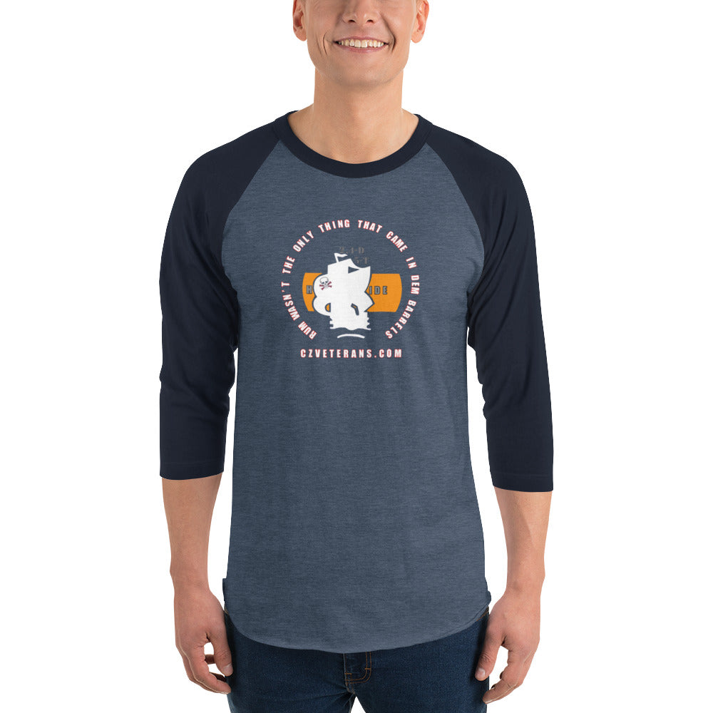 Panama Canal Zone Veterans - 3/4 sleeve raglan shirt unisex shirt