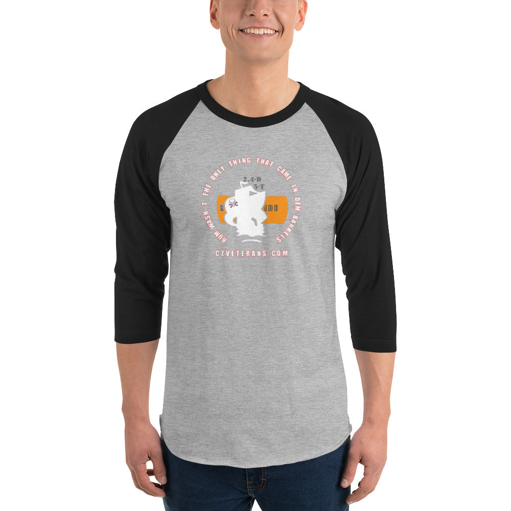 Panama Canal Zone Veterans - 3/4 sleeve raglan shirt unisex shirt