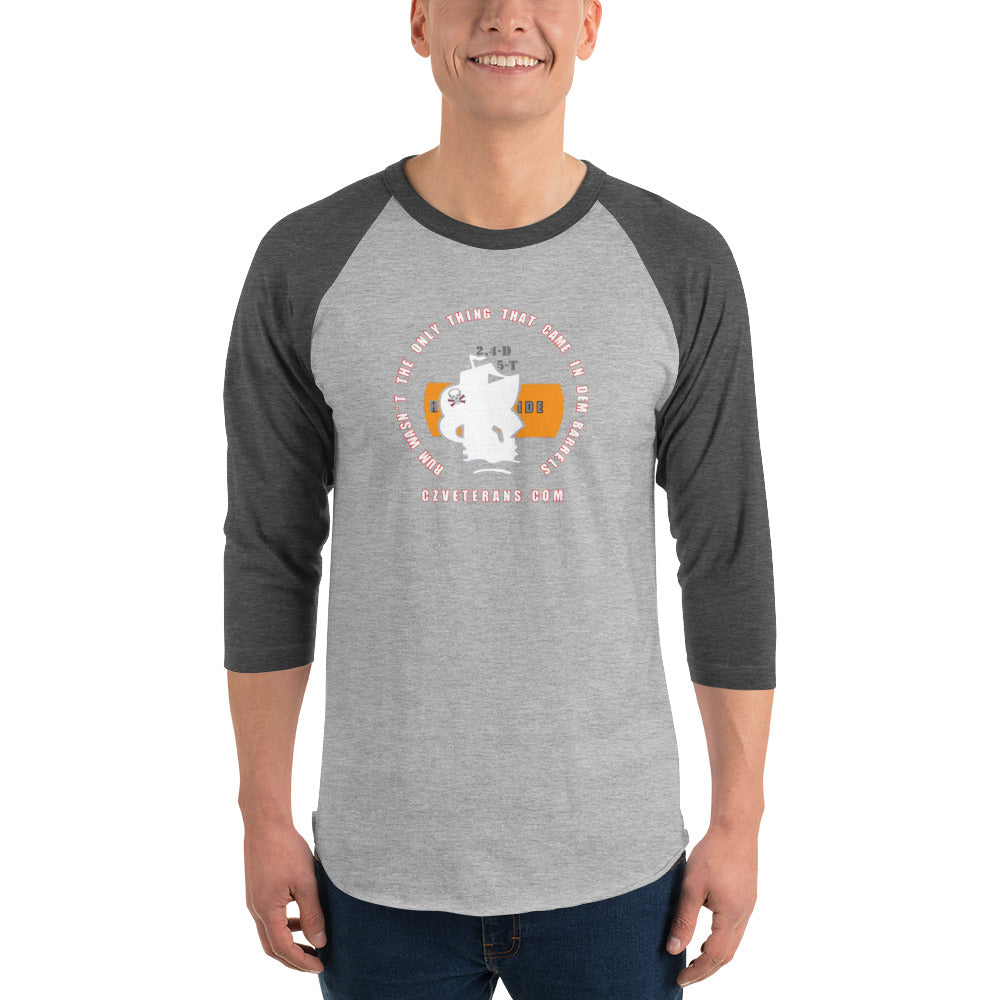 Panama Canal Zone Veterans - 3/4 sleeve raglan shirt unisex shirt