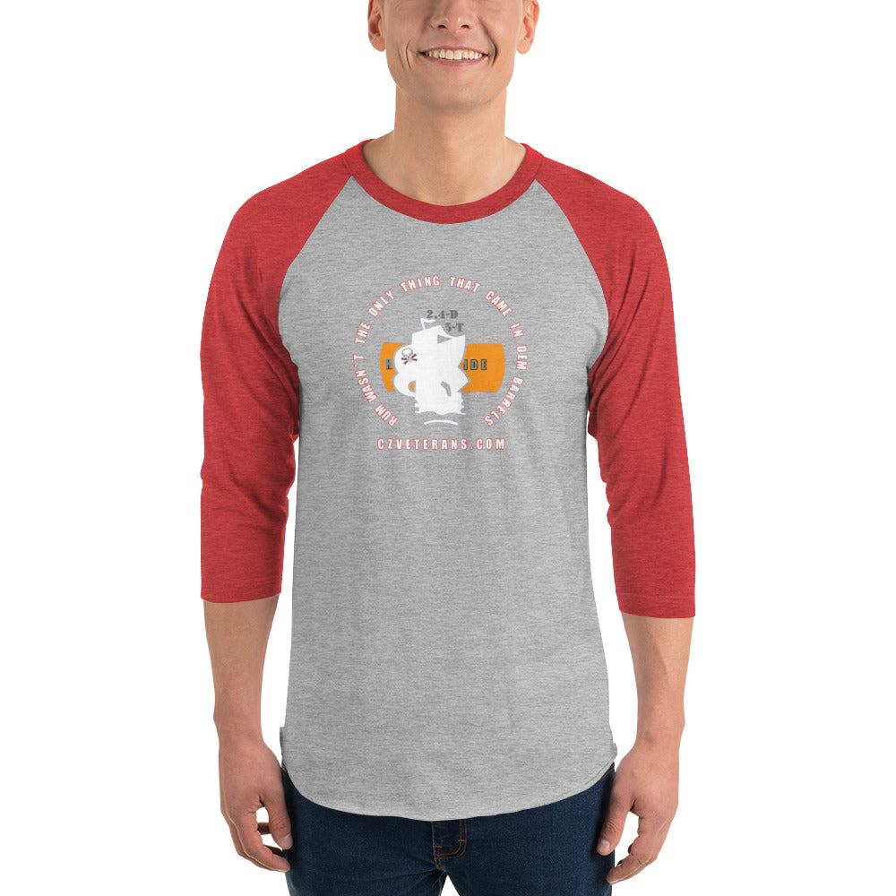 Panama Canal Zone Veterans - 3/4 sleeve raglan shirt unisex shirt