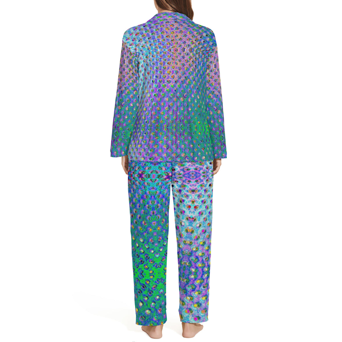 Women's long- sleeve pajamas - colorful design