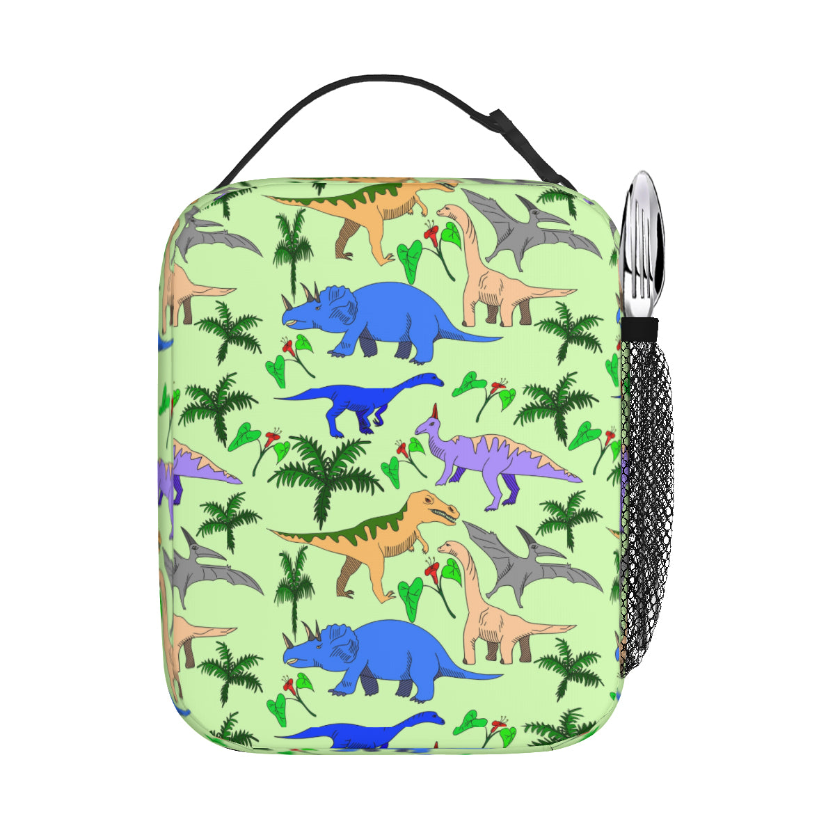 Backpack combo - dinosaur design with green dinosaur scales for straps