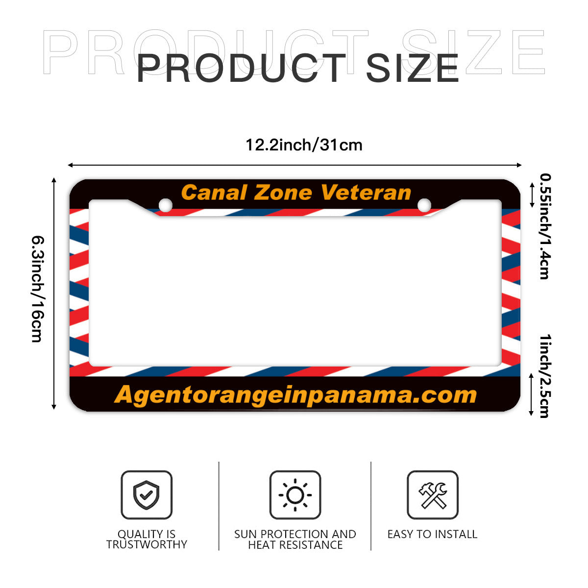 Panama Canal Zone License Plate Cover - SHIPPING INCLUDED