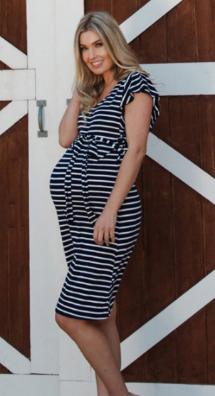 Maternity dress - Fashion Pregnancy Cotton Dress