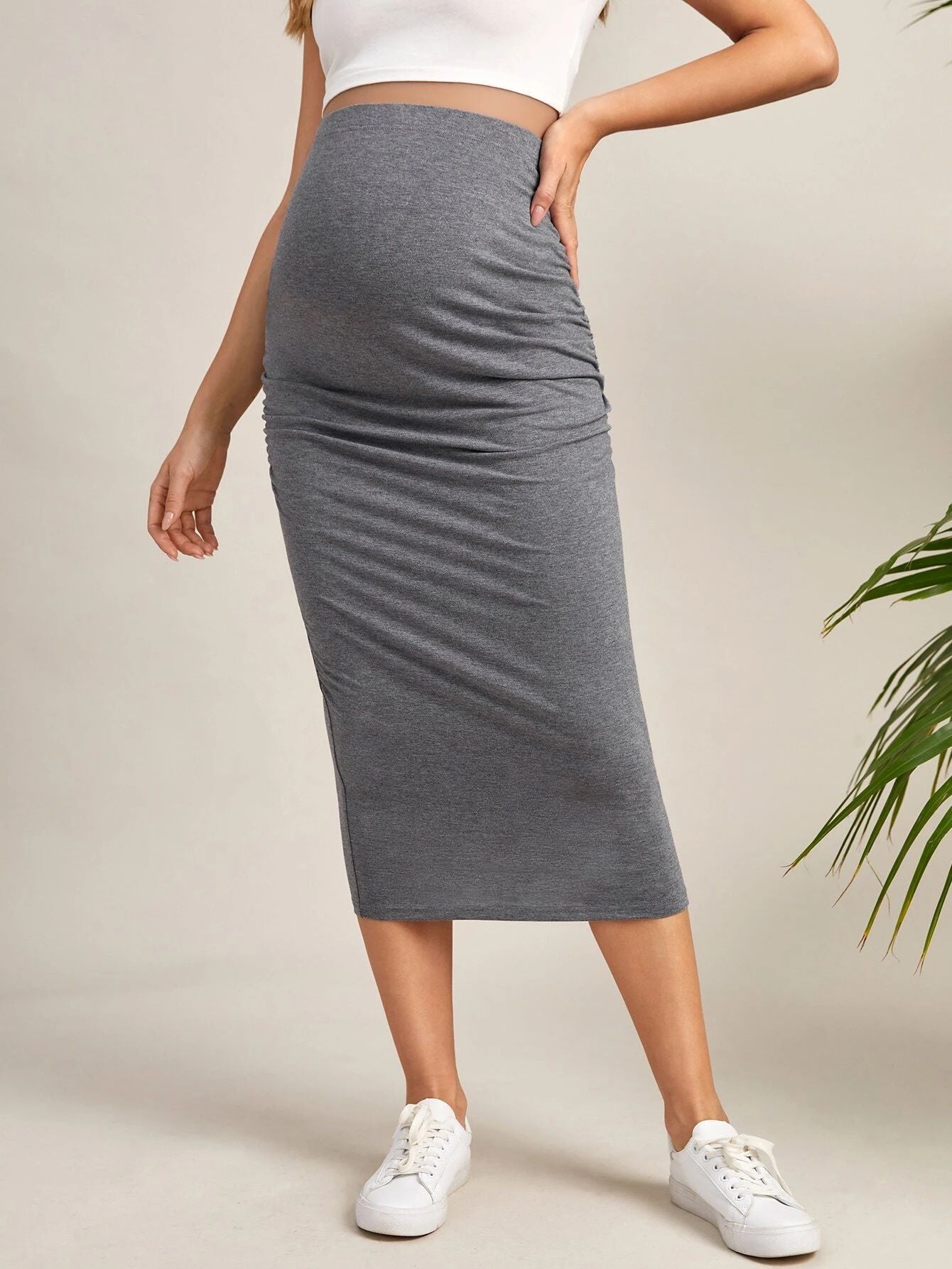 Maternity - Women's High Waist Hip Skirt For Pregnant Women