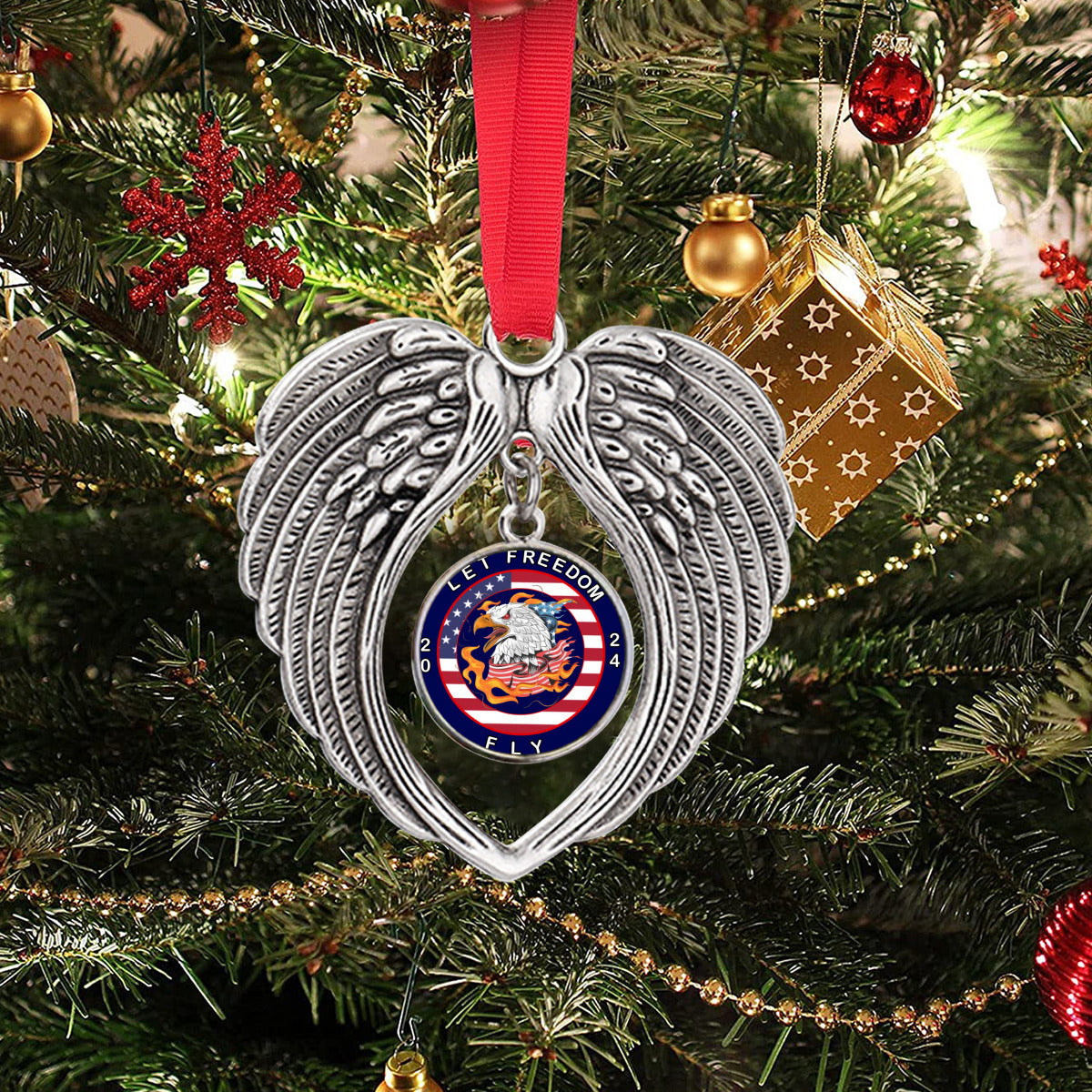 Christmas ornament - let freedom fly 2024 Christmas Ornament