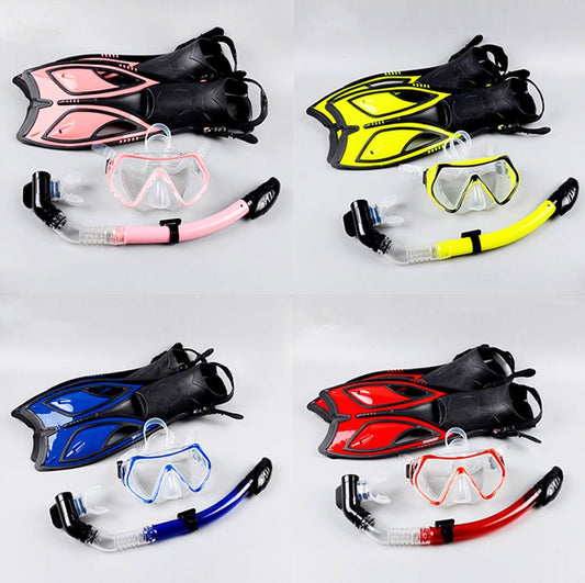 Snorkeling equipment diving three treasures full dry snorkel silicone myopia goggles