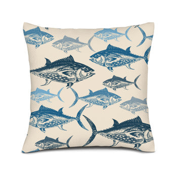 Throw Pillow for the fisherman or woman - fish pattern