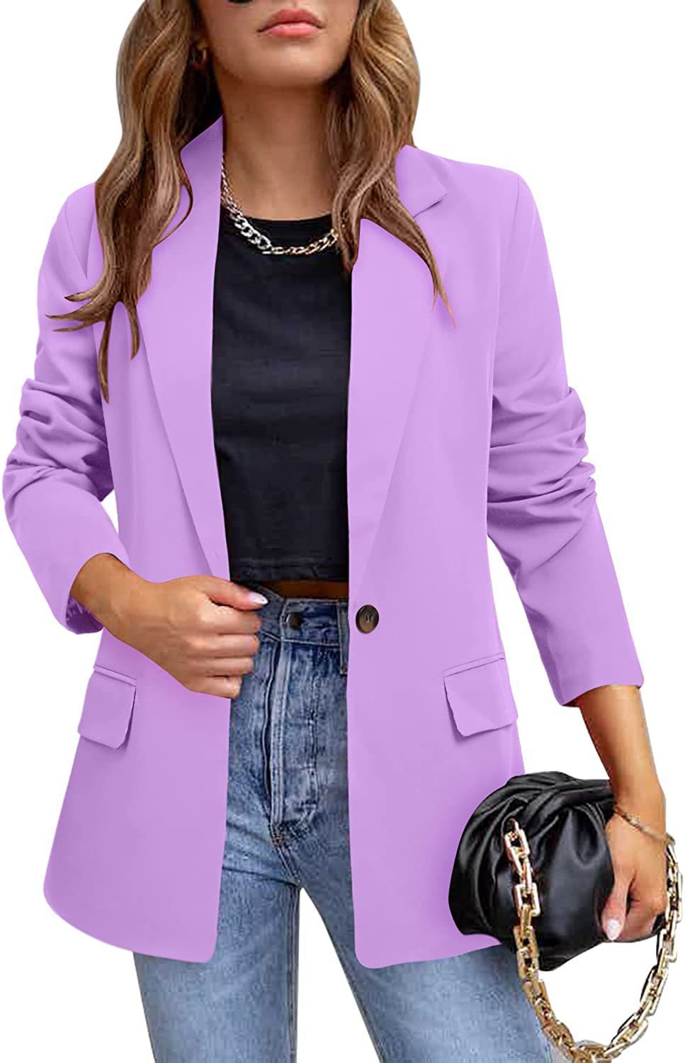 Women’s Jacket - Casual Suit Jacket Long Sleeve