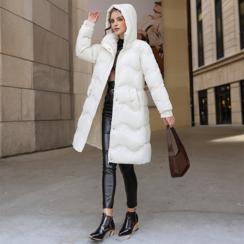 Women’s Winter Jacket - Women's Mid-length Winter Down Cotton Jacket