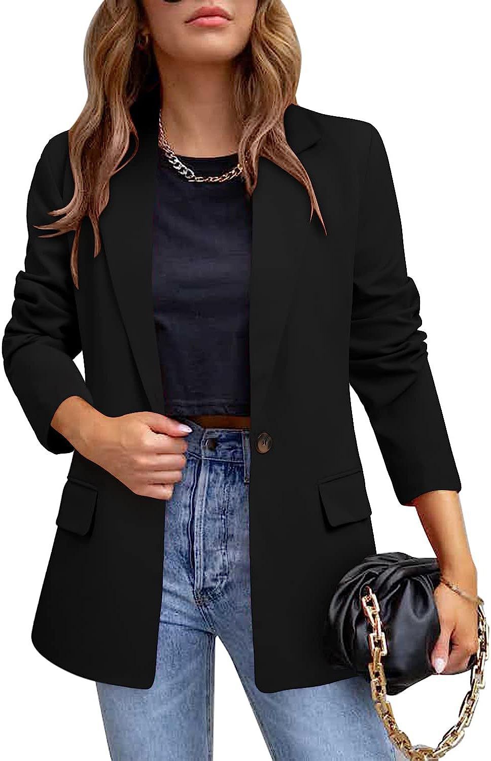 Women’s Jacket - Casual Suit Jacket Long Sleeve