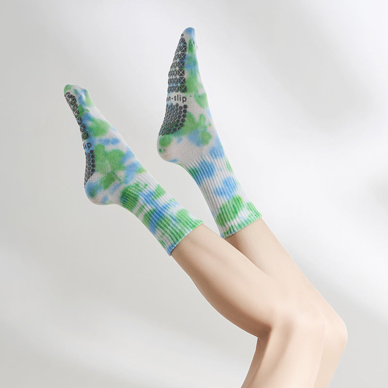 Yoga socks - Gradient Mid-calf Yoga Socks Non-slip Women
