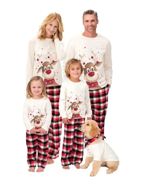 2024 Christmas Family Matching Pajamas New Year Xmas Father Mother Kids Baby Clothes Set Dad Mom And Daughter Son Pajamas Outfit