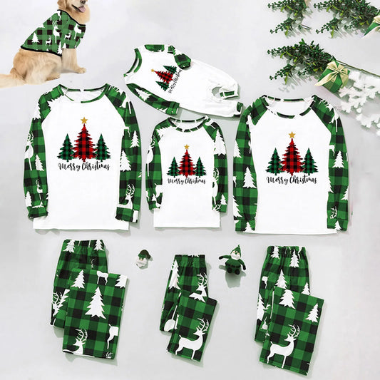 Family Look Sleepwear Pyjamas Merry Christmas Family Matching Pajamas Set Mother Father Kids Elk Clothes Baby Rompers Xmas Gifts