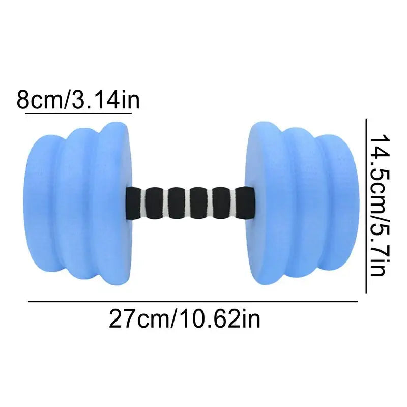 Aquatic Dumbbells High-Density EVA Foam Dumbbells Water Barbells Pool Exercise Equipment Soft Padded Quick-Drying Aqua Dumbbells