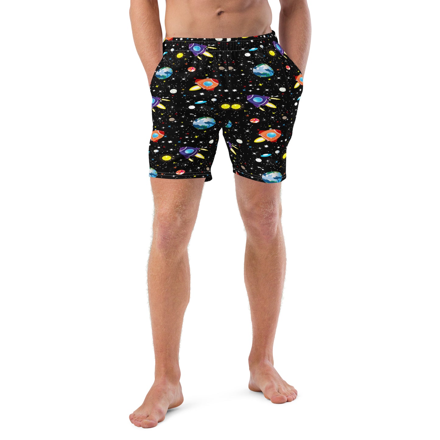 All-Over Print Recycled Swim Trunks