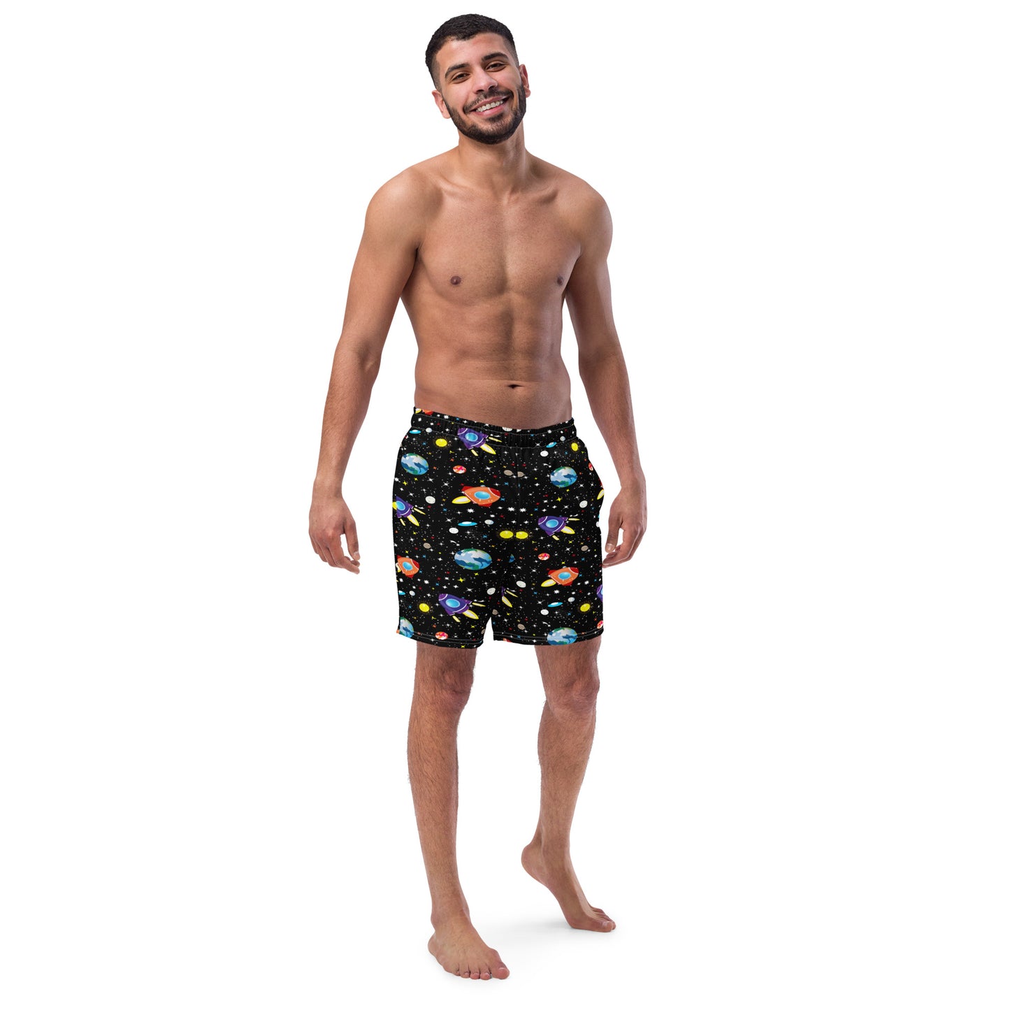 All-Over Print Recycled Swim Trunks