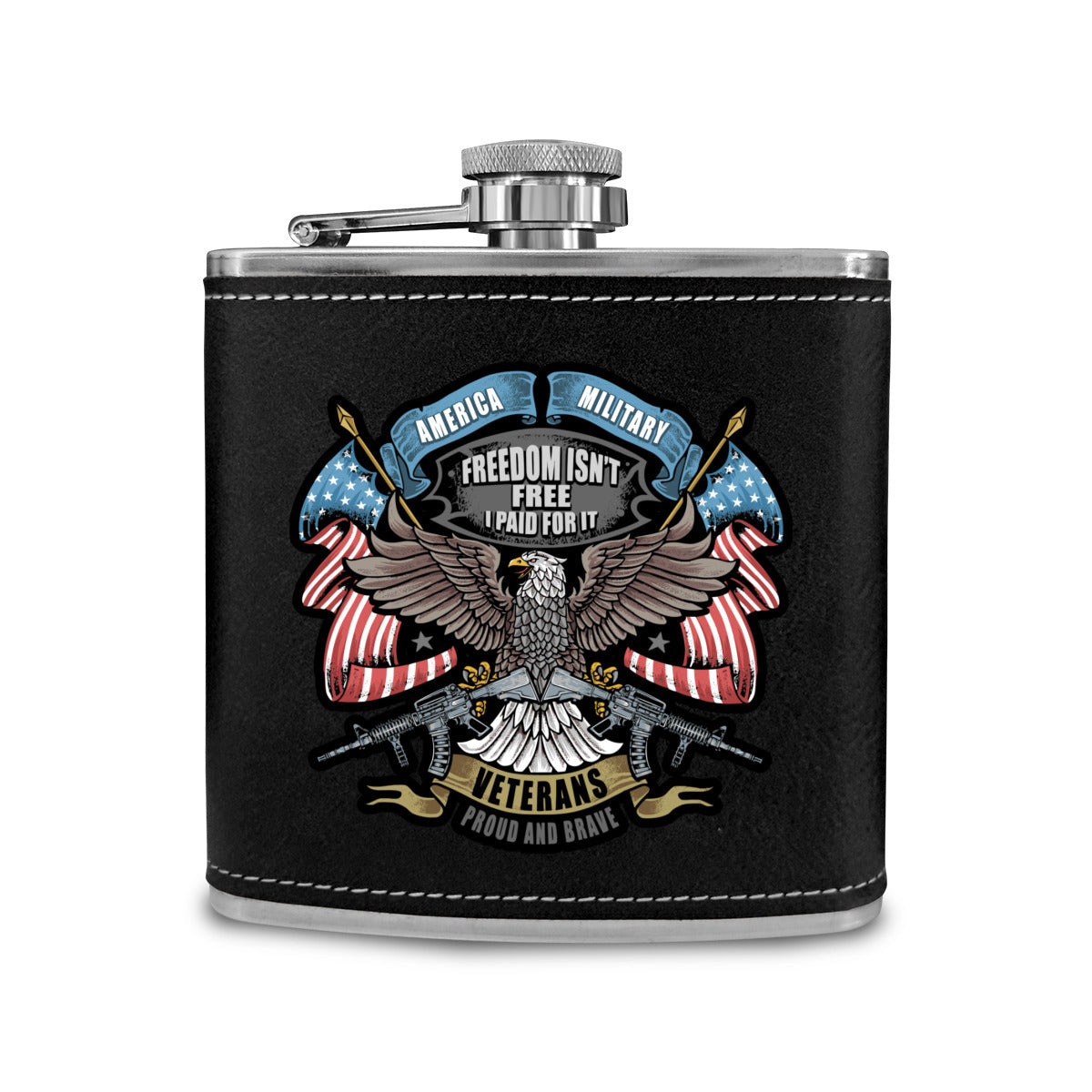 Veterans 6 oz flask - Freedom isn’t Free