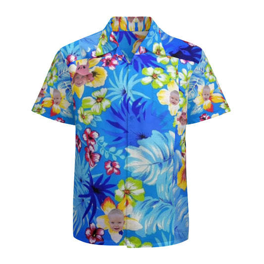 Specialized Hawaiian shirt with your kids or grandkids pictures incorporated