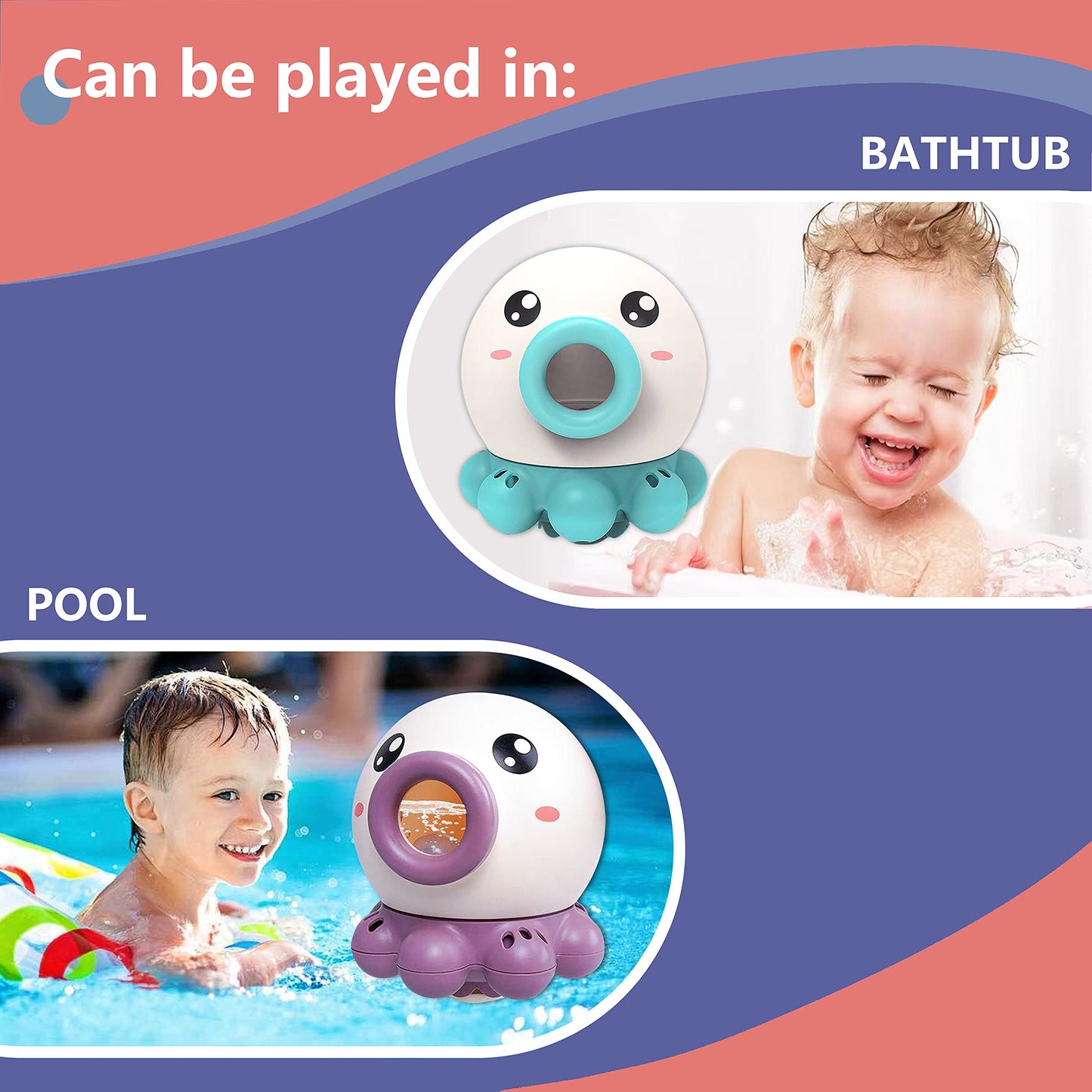 Children Toys  - Octopus Fountain Bath Toy Water Jet Rotating Shower Bathroom Toy Summer Water Toys Sprinkler Beach Toys Kids Water Toys