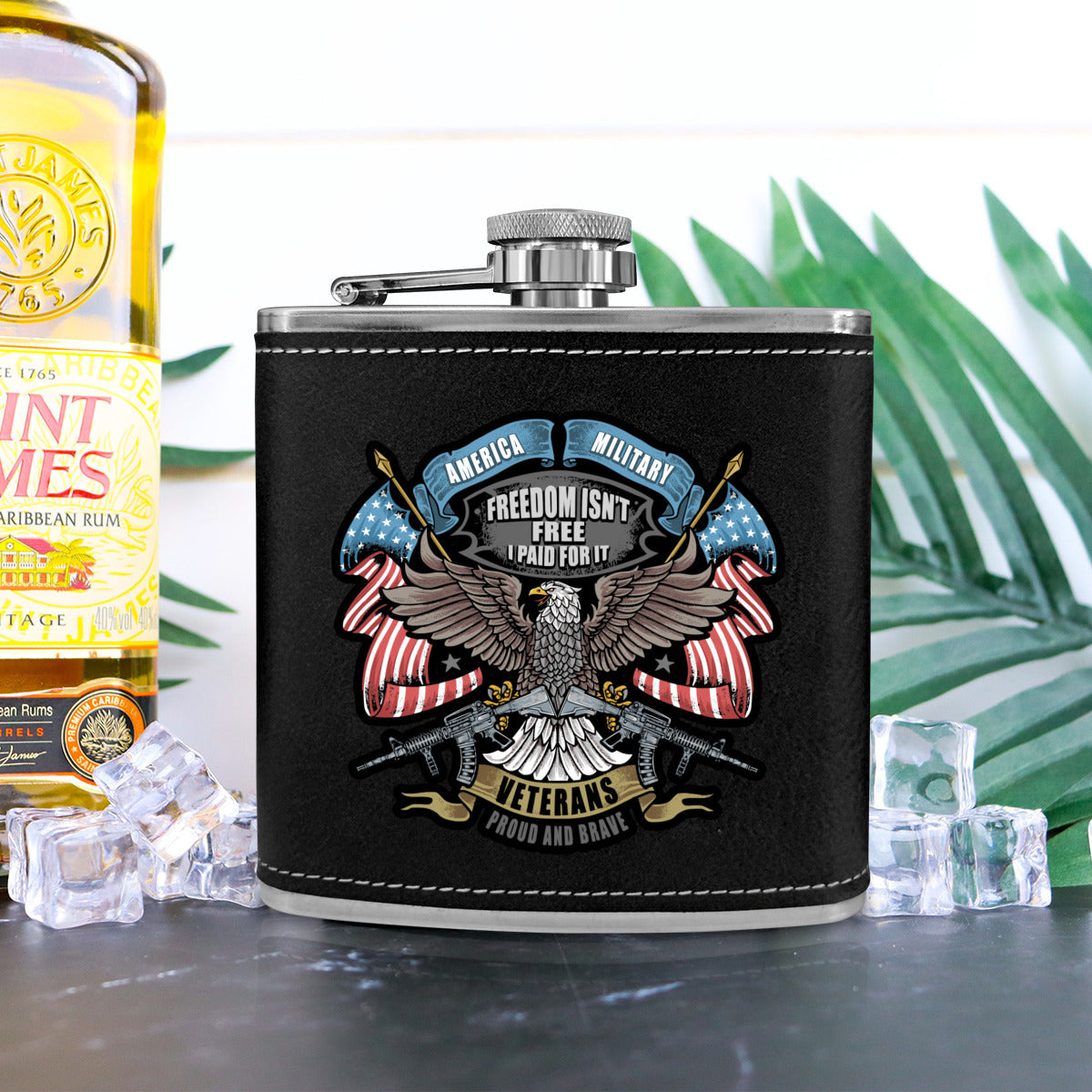 Veterans 6 oz flask - Freedom isn’t Free