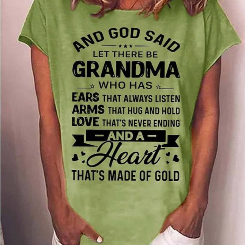 Women’s Short sleeve Tshirt - Polyester - Grandma's T shirt